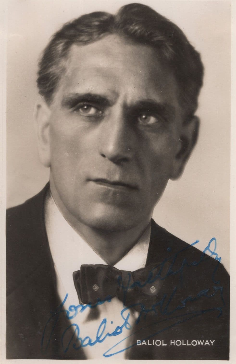 Baliol Holloway Peter Pan Shakespeare Actor Old Hand Signed Photo