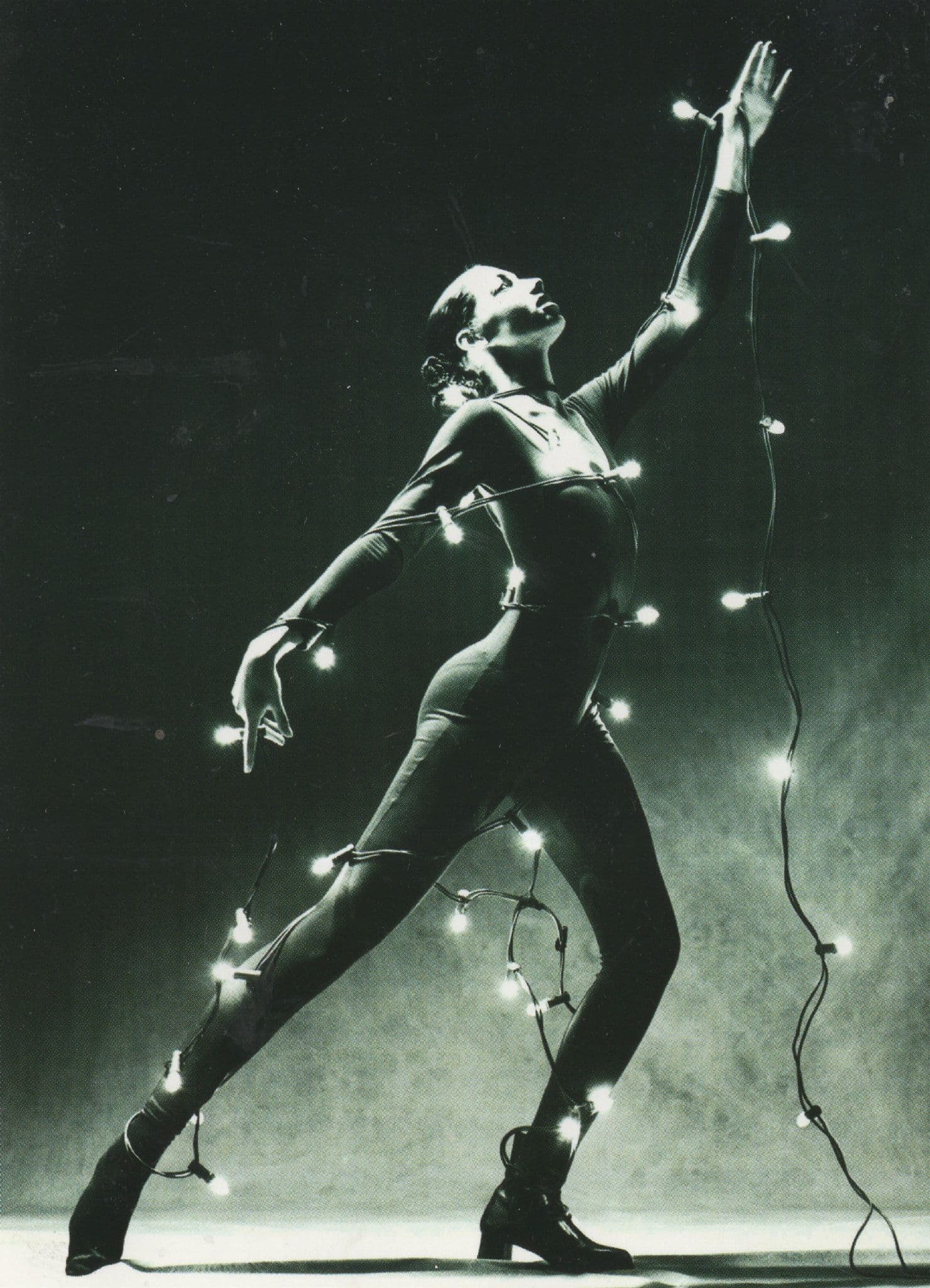 Ballerina With Light Bulb Fairy Chain Fitness Centre Advertising Postcard