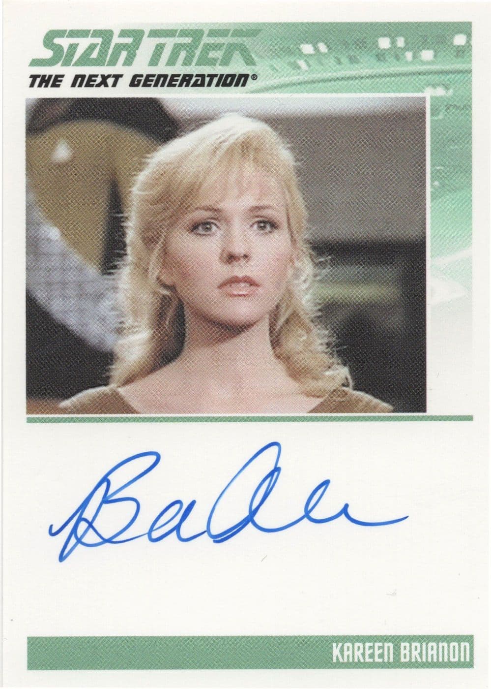 Barbara Alyn Woods Star Trek Hand Signed Autograph Photo Card