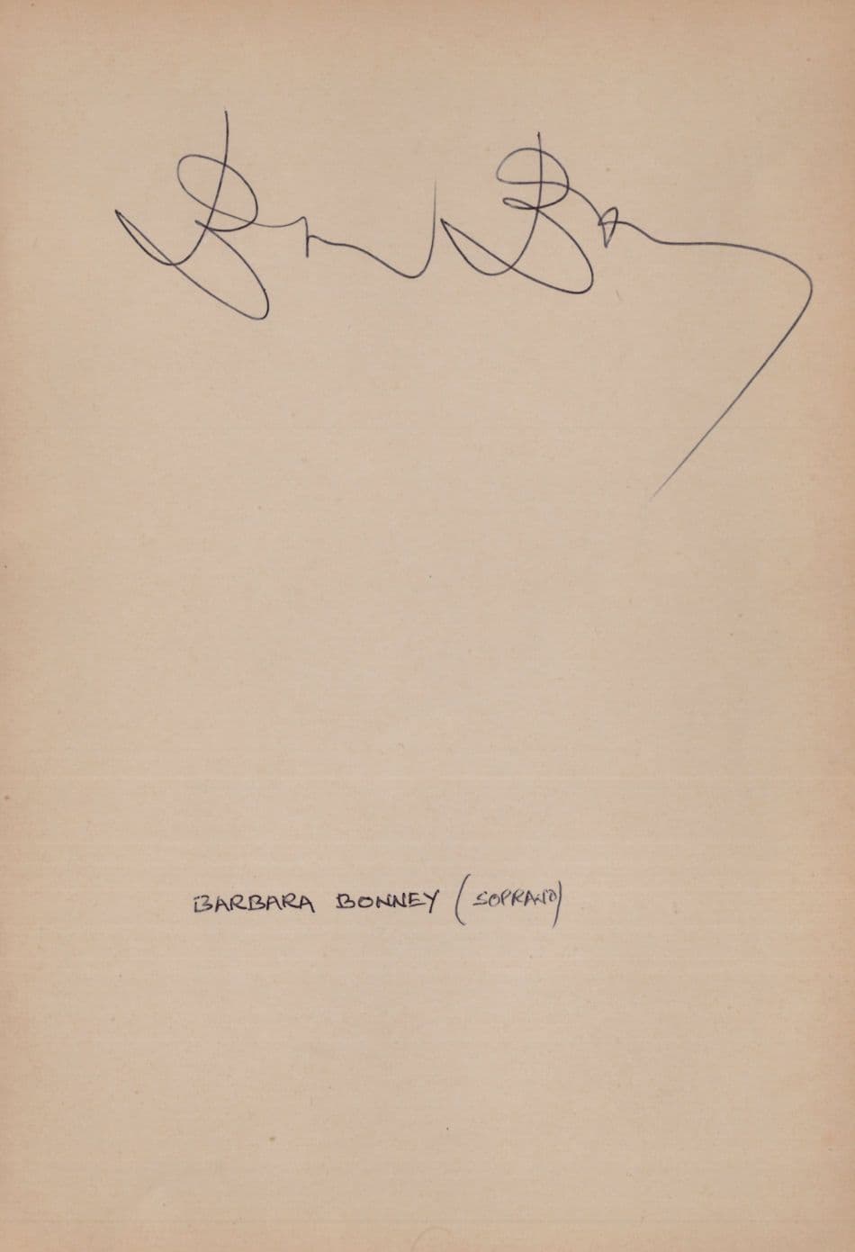 Barbara Bonney Classical Music Opera Strauss Soprano Hand Signed Autograph