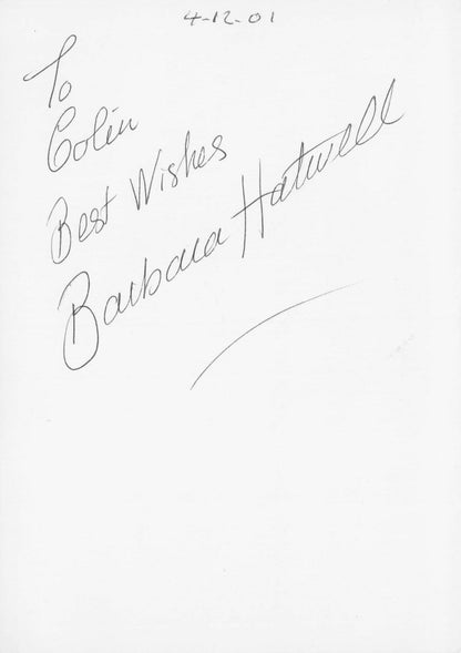 Barbara Hatwell Brookside Reverse Hand Signed Cast Card Photo