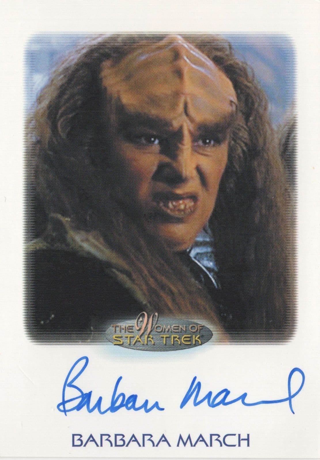 Barbara March Star Trek Generations Hand Signed Autograph Card
