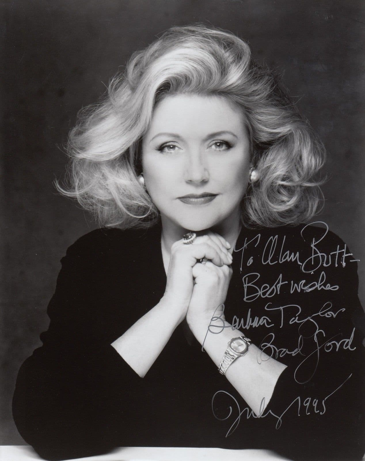Barbara Taylor Bradford Giant 10" x 8" Genuine Hand Signed Photo
