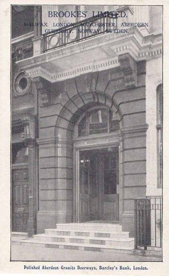 Barclays Bank London Brand New Doors by Builders Antique Advertising Postcard