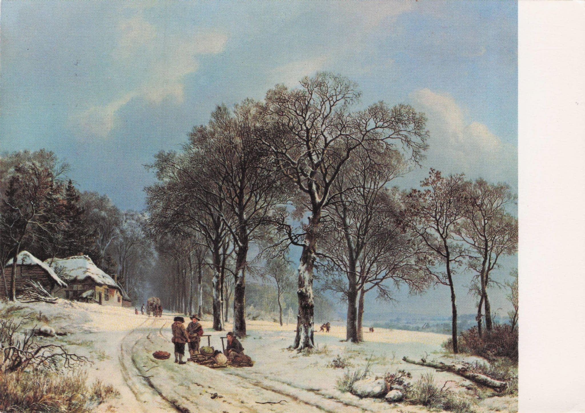 Barend Cornelis Koekkoek Winter Landscape Holland Painting Postcard
