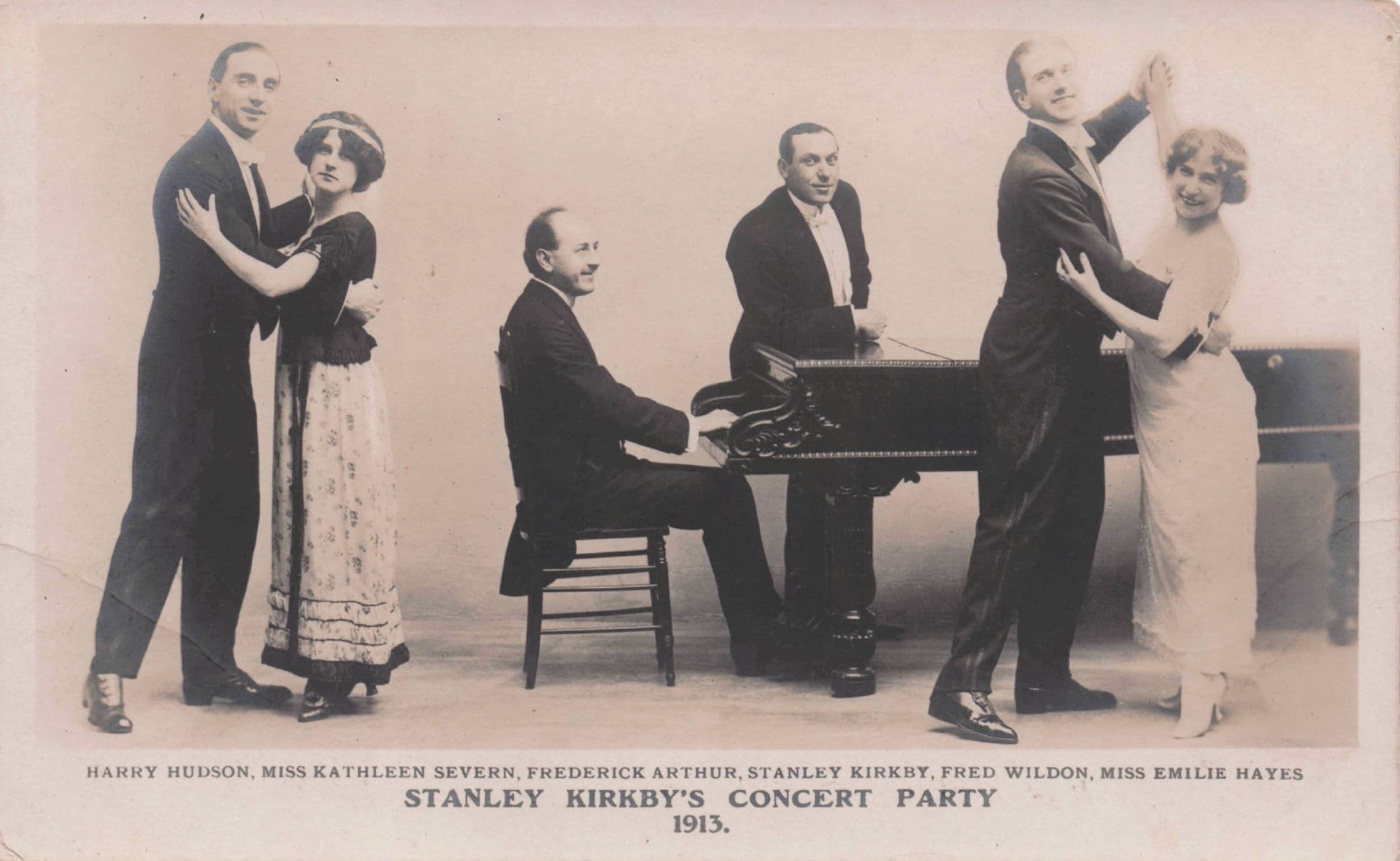 Baritone Stanley Kirkby's Concert Party Entertainers Old Postcard