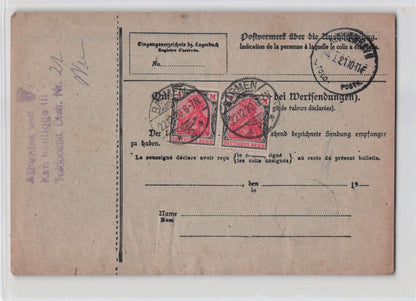 Barmen Bergisches Land Germany 1920 Packet Coupon Antique Postcard