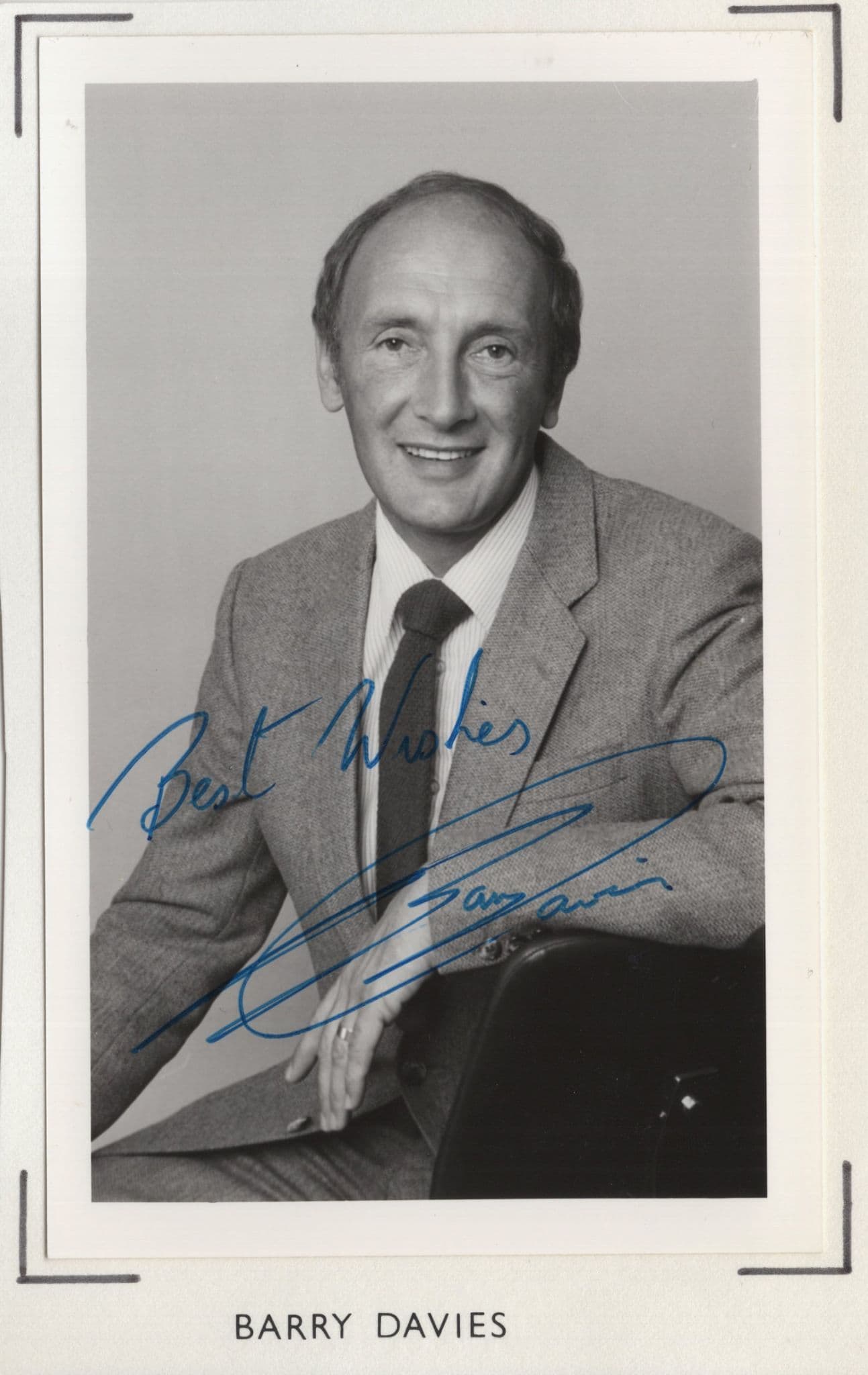 Barry Davies BBC Sports Commentator Hand Signed Photo