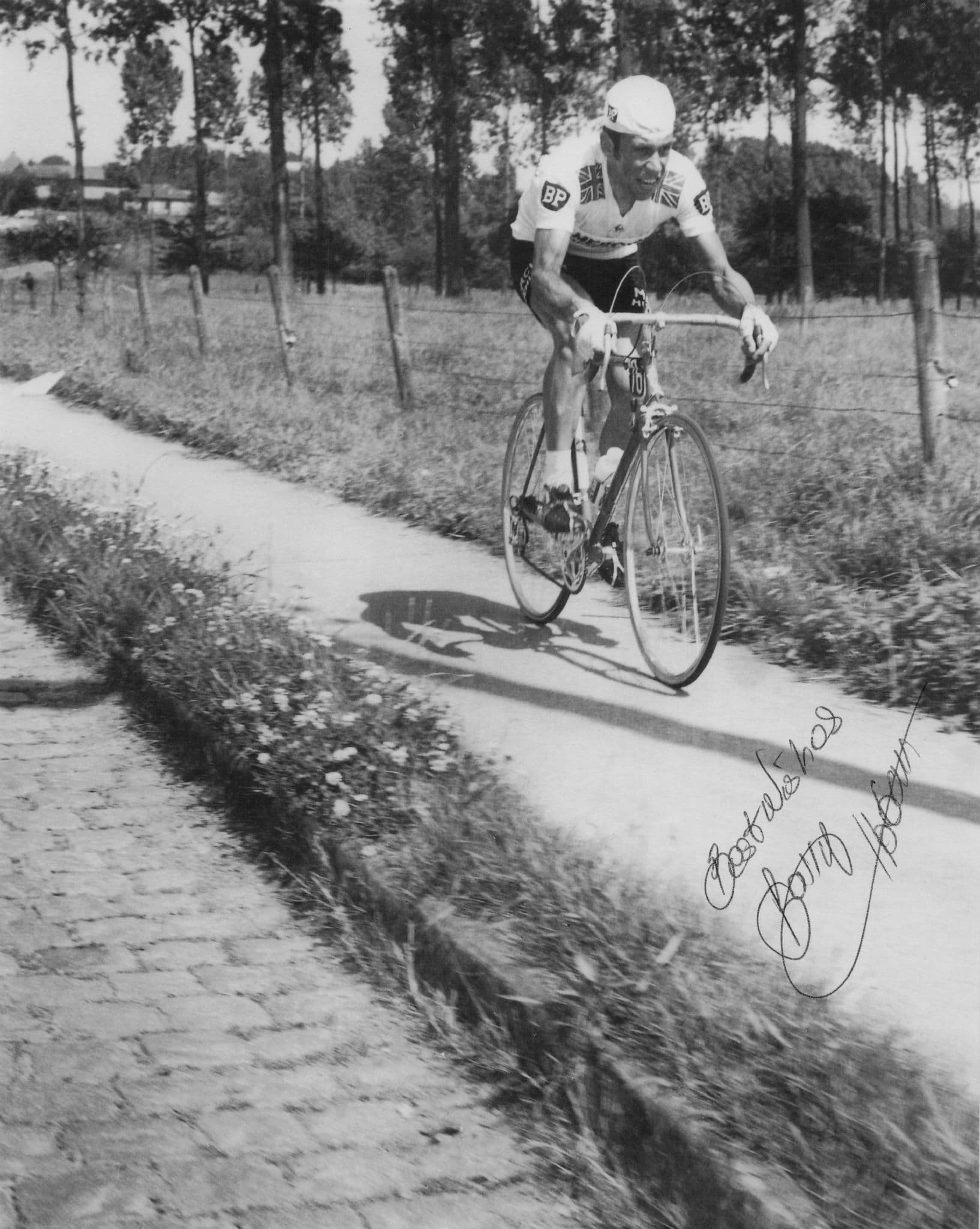 Barry Hoban GB Cyclist 1968 Tour De France Hand Signed 10x8 Photoins 1