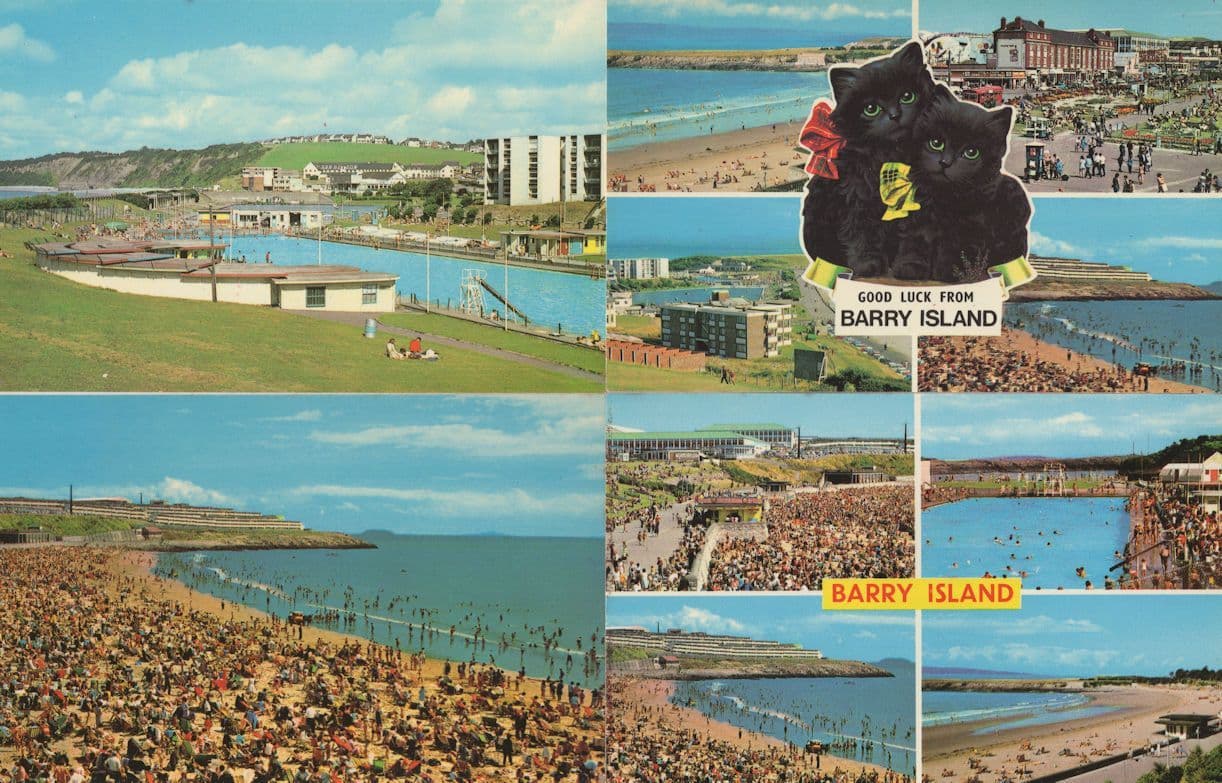 Barry Island Swimming Pool Wales 4x Welsh 1970s Postcard s