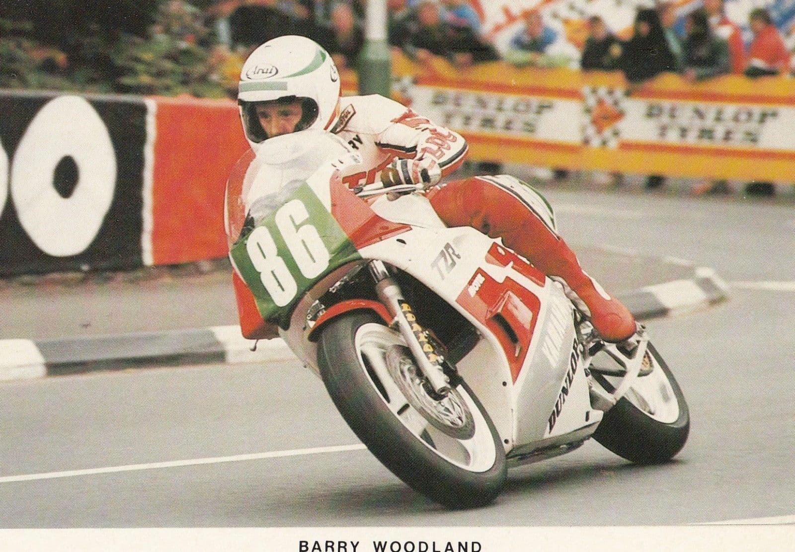 Barry Woodland TT Races Motorbike Superbike Isle Of Man Limited EdnPostcard