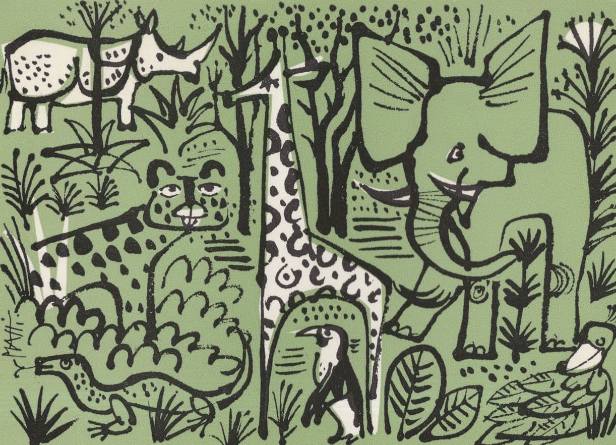 Basel Switzerland Zoo 1974 Birthday FDC Postcard + Special Frank