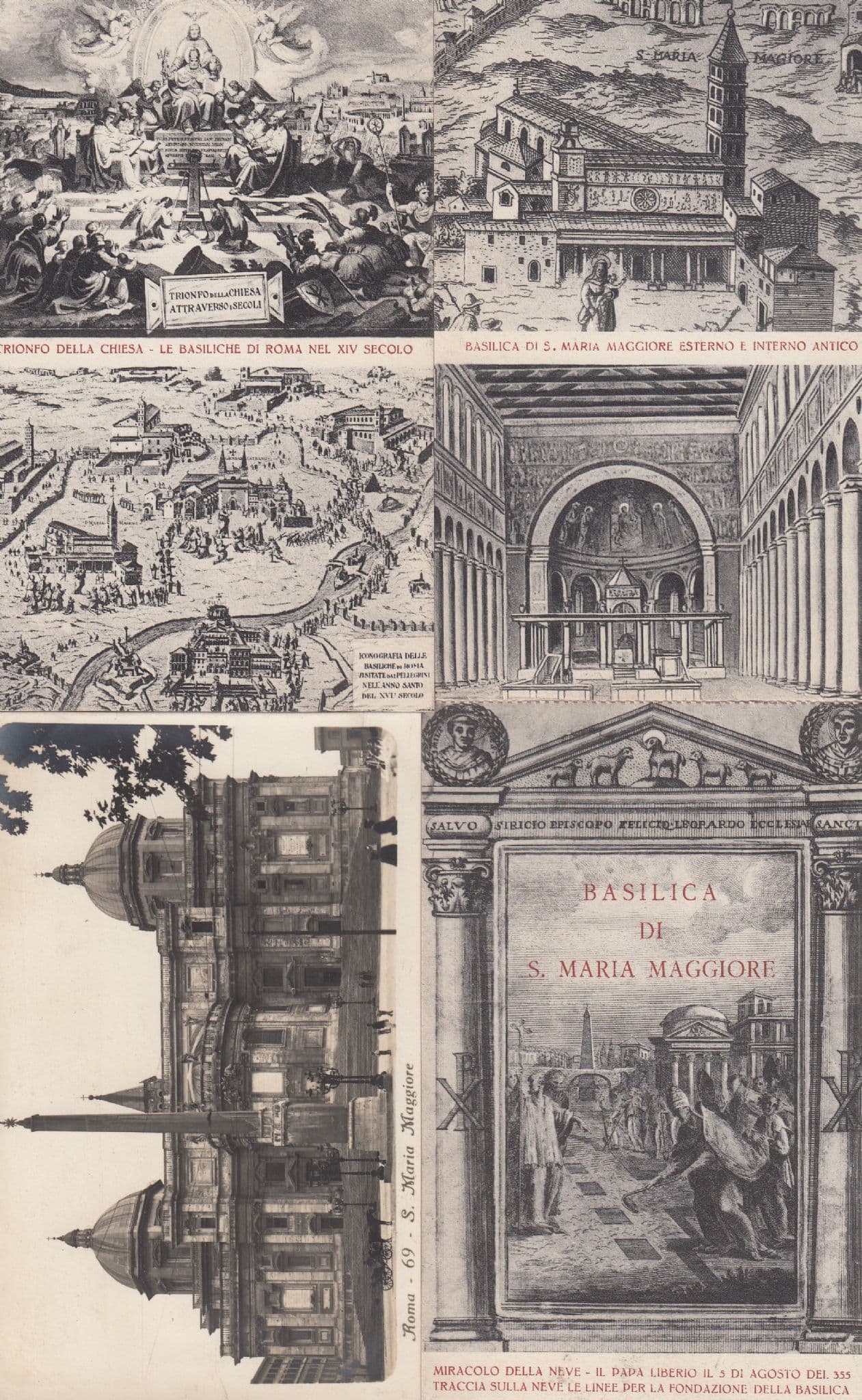 Basilica Di San Maria Maggiore Roma Chiesa 4x Italian Religious Postcard s