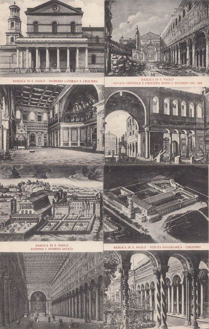 Basilica Rome Roma De Saint Paulo 4 Old Italy French Postcard s See Reverses Too