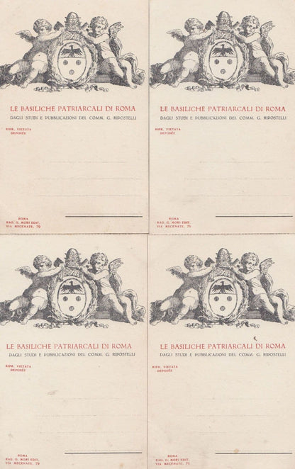 Basilica Rome Roma De Saint Paulo 4 Old Italy French Postcard s See Reverses Too
