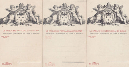 Basilica Rome Roma Ripostelli 3x Old Italy French Postcard s See Reverses Too