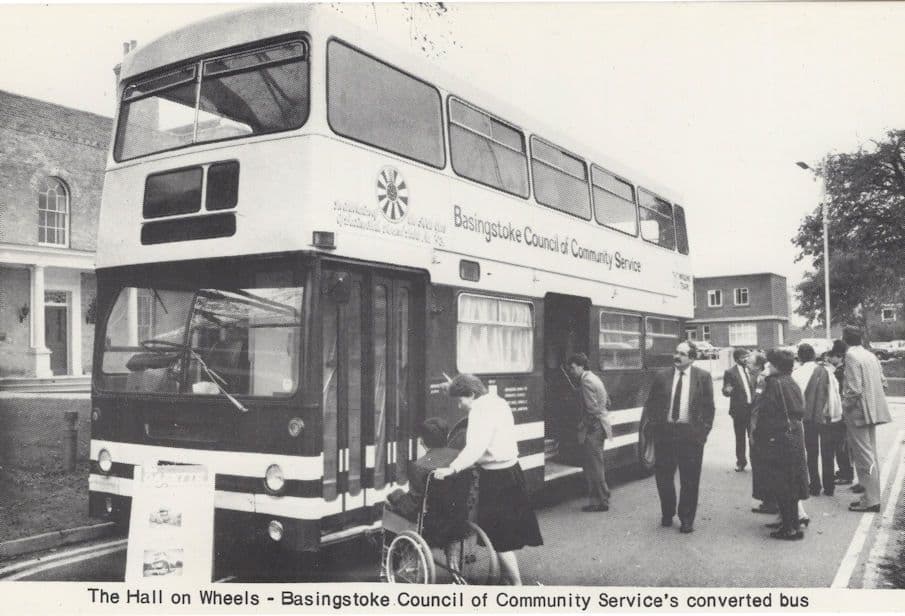 Basingstoke Community Service Bus Hall On Wheels Hampshire Postcard