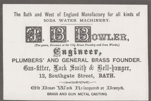 Bath Avon Plumber Soda Machine Factory Makers Locksmith Gun Plumbers Postcard