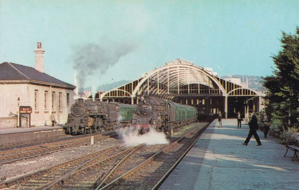 Bath Green Park Train Railway Station in 1965 Postcard