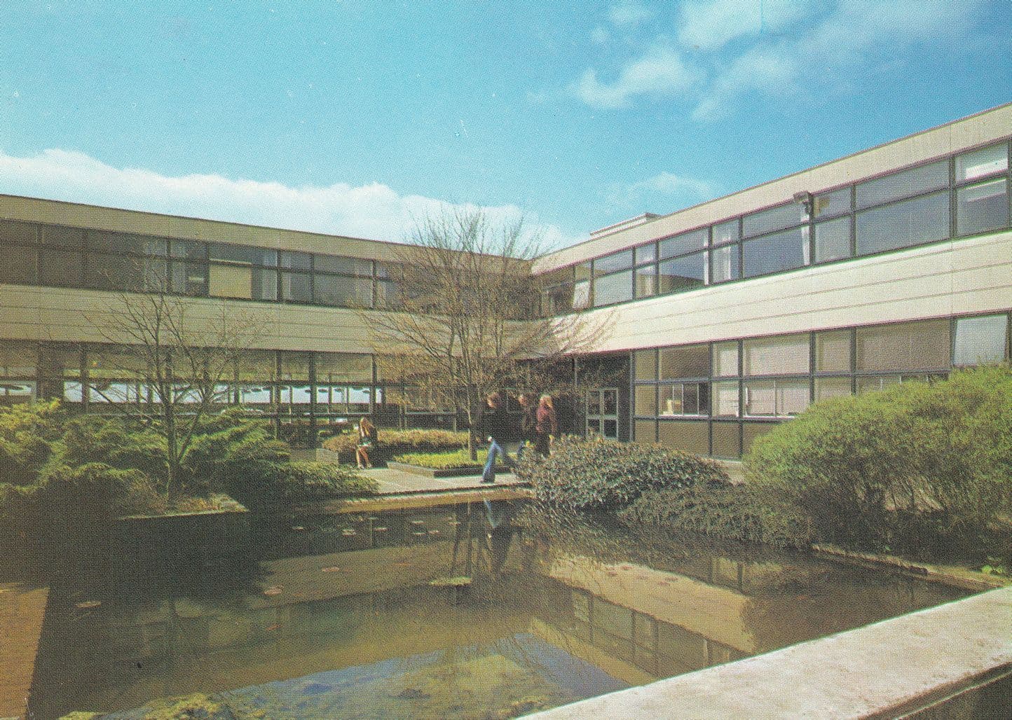 Bath University South Building Court 1970s Postcard