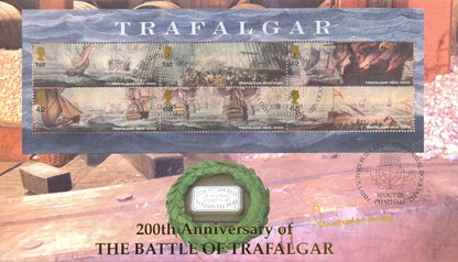 Battle Of Trafalgar 200th Anniversary Sandy Woodward Hand Signed FDC