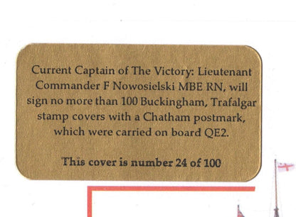 Battle Of Trafalgar Carried On Board QE2 Frank Nowosielski Hand Signed FDC
