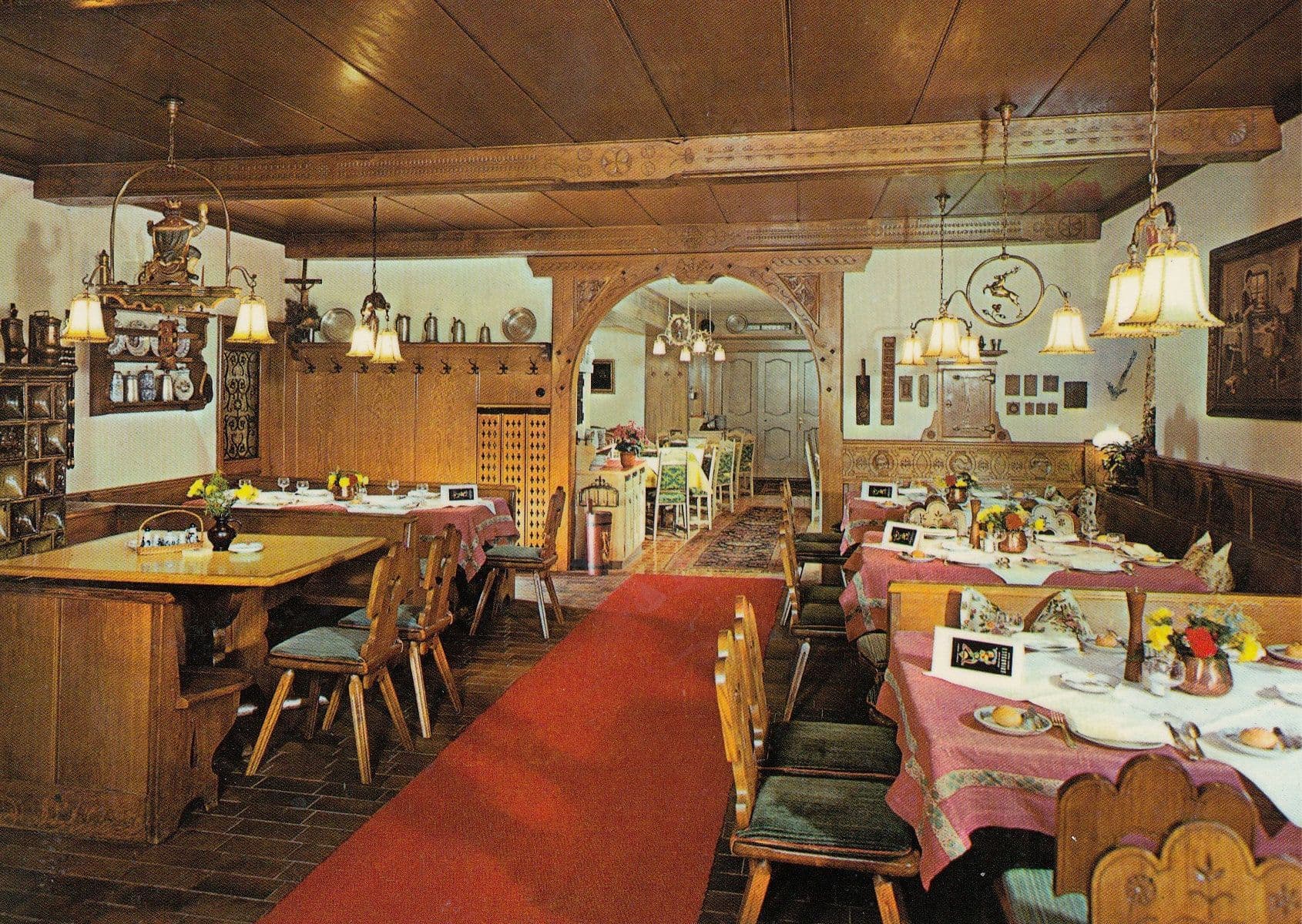Bauernstube Hotel Junterwirt Restaurant German Postcard