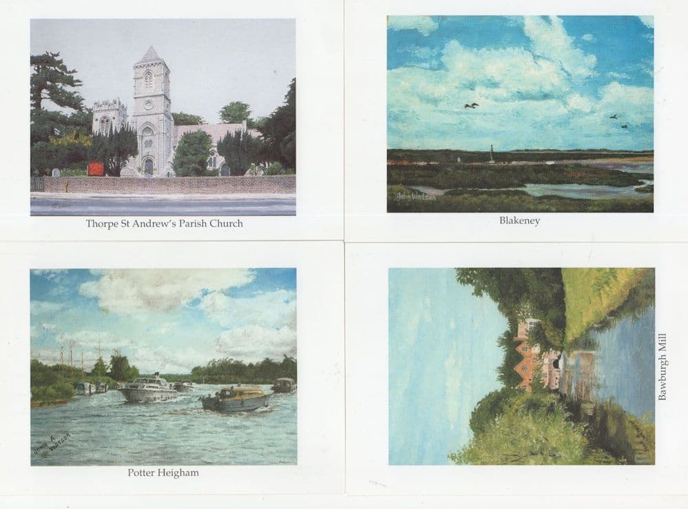 Bawburgh Mill Potter Heigham Blakeney Norfolk 4x Postcard s