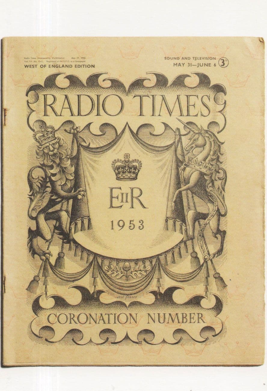 BBC Radio Times Queen Elizabeth II Coronation Number 1953 Magazine Postcard