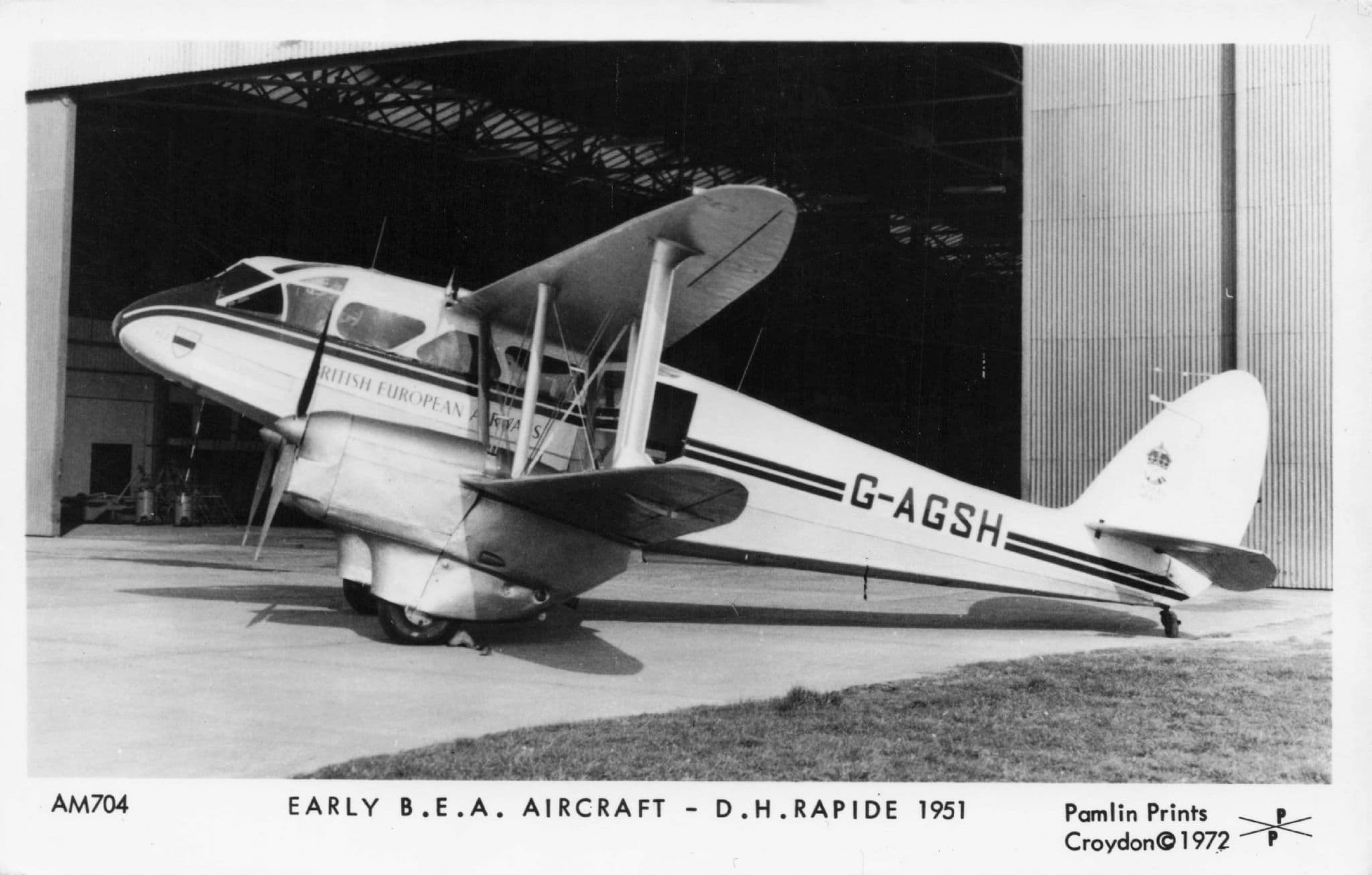 BEA Aircraft DH Raptide in 1951 Plane Rare Ltd Edn Photo Postcard