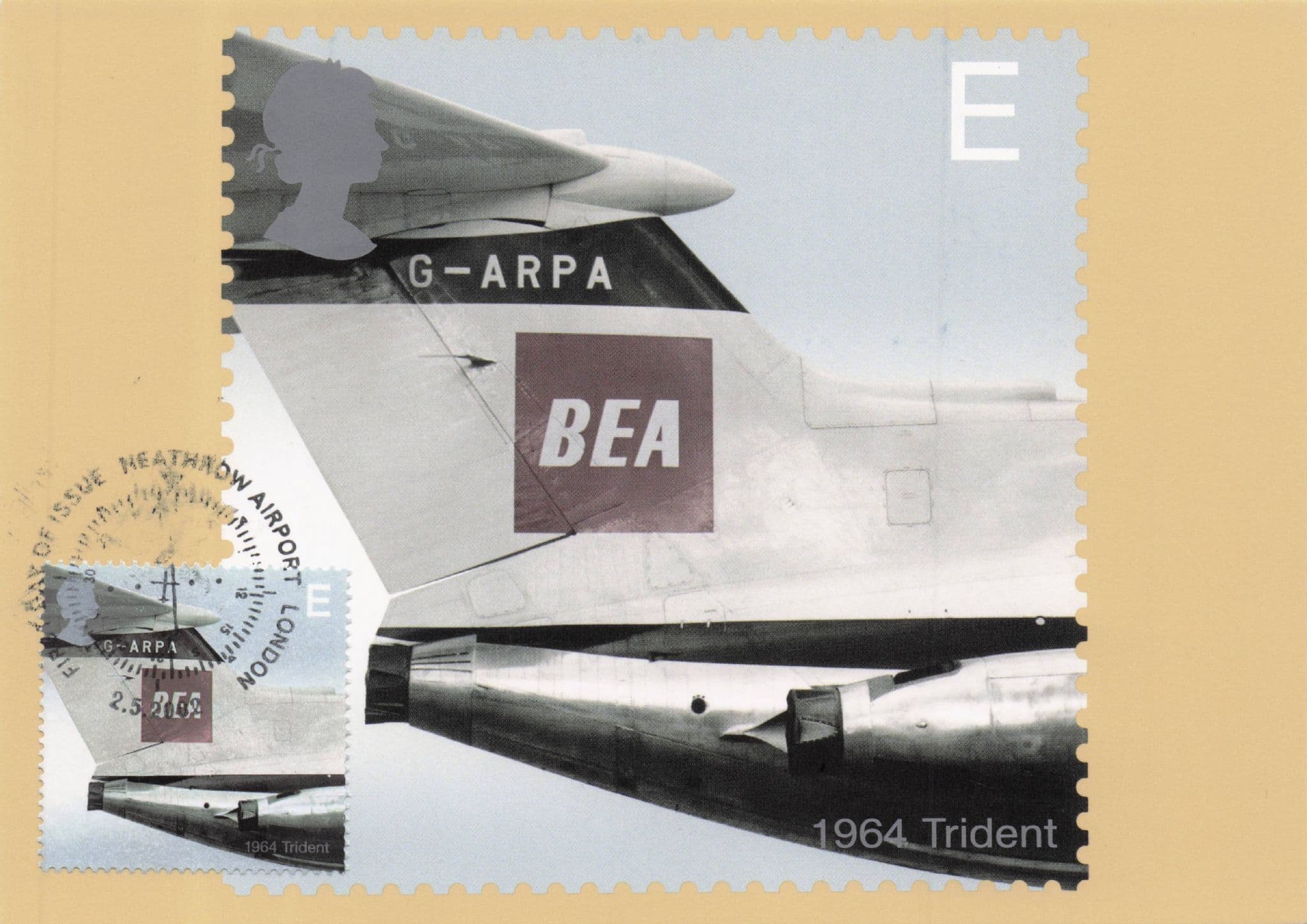 BEA G-Arpa 1964 Trident Plane Aircraft Royal Mail FDC Postcard