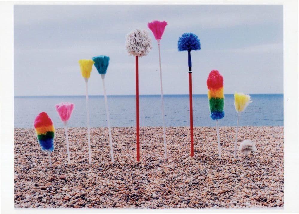 Beach Clean Sian Bonnell LGBT Gay Mops Brush Rainbow Photo Postcard