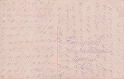 Beautiful Tender & Charming Antique Secret Code Lovers Romantic Postcard