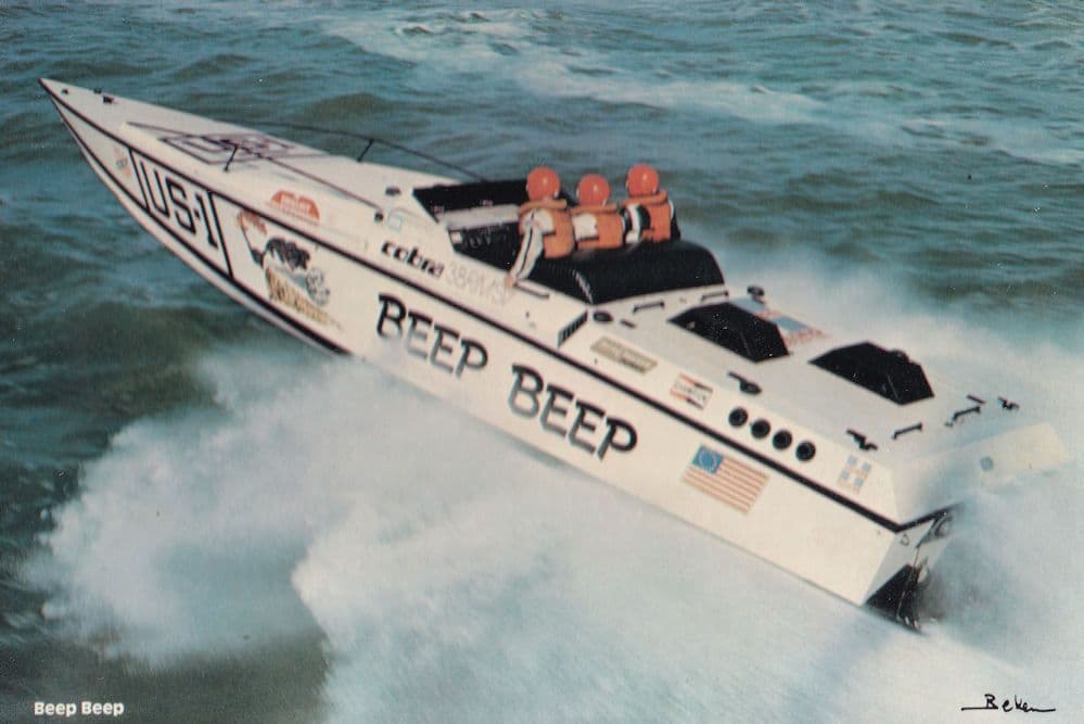 Beep Beep Joel Halpern Powerboat Ship Champion 1970s Postcard