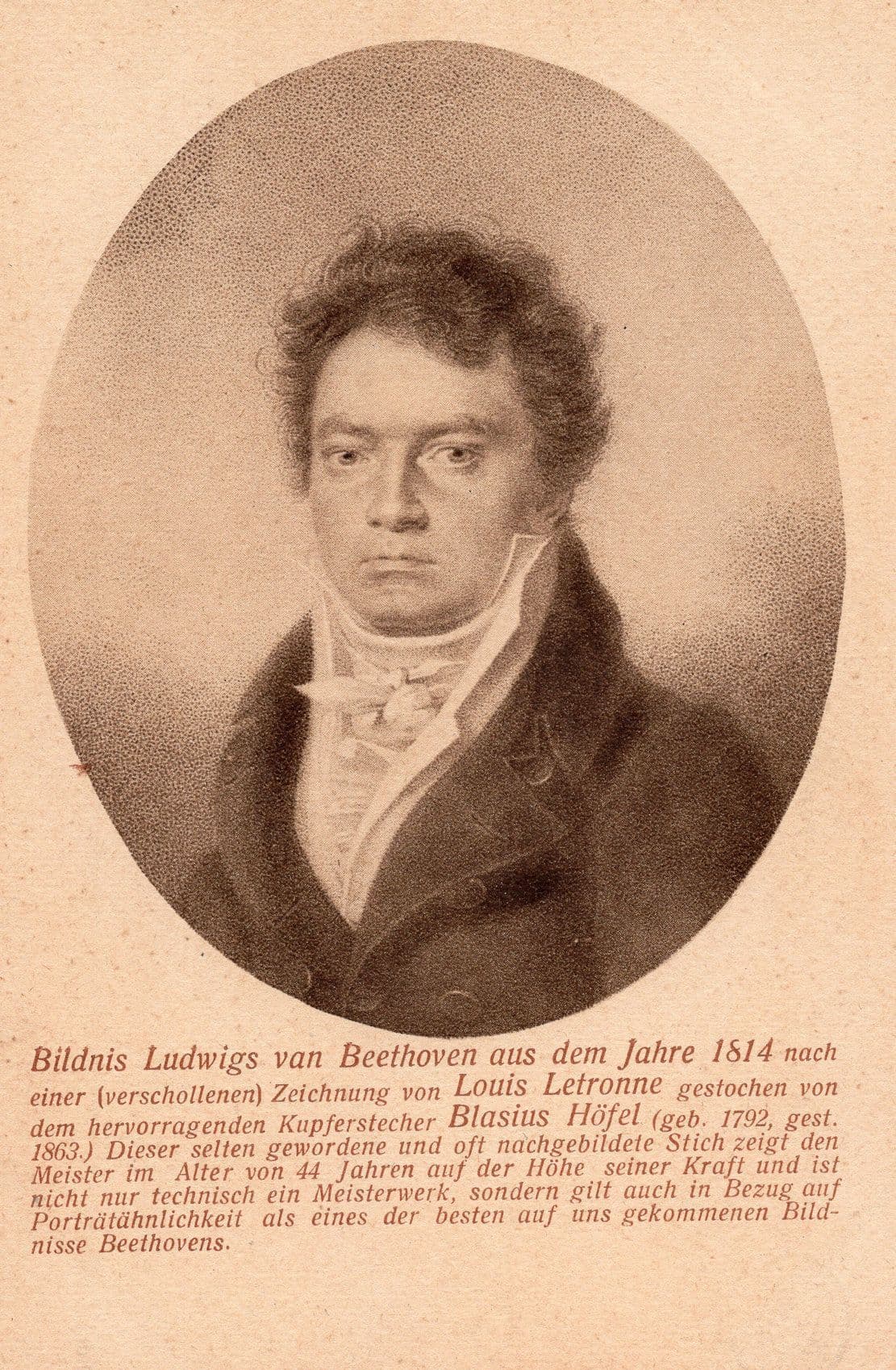 Beethoven Antique Mint Postcard