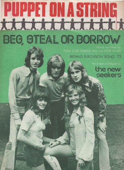 Beg Steal Or Borrow The New Seekers 2x Eurovision Song Contest Sheet Music