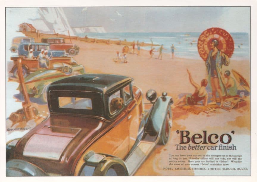 Belco Car Finish Polish Poster Advertising Postcard