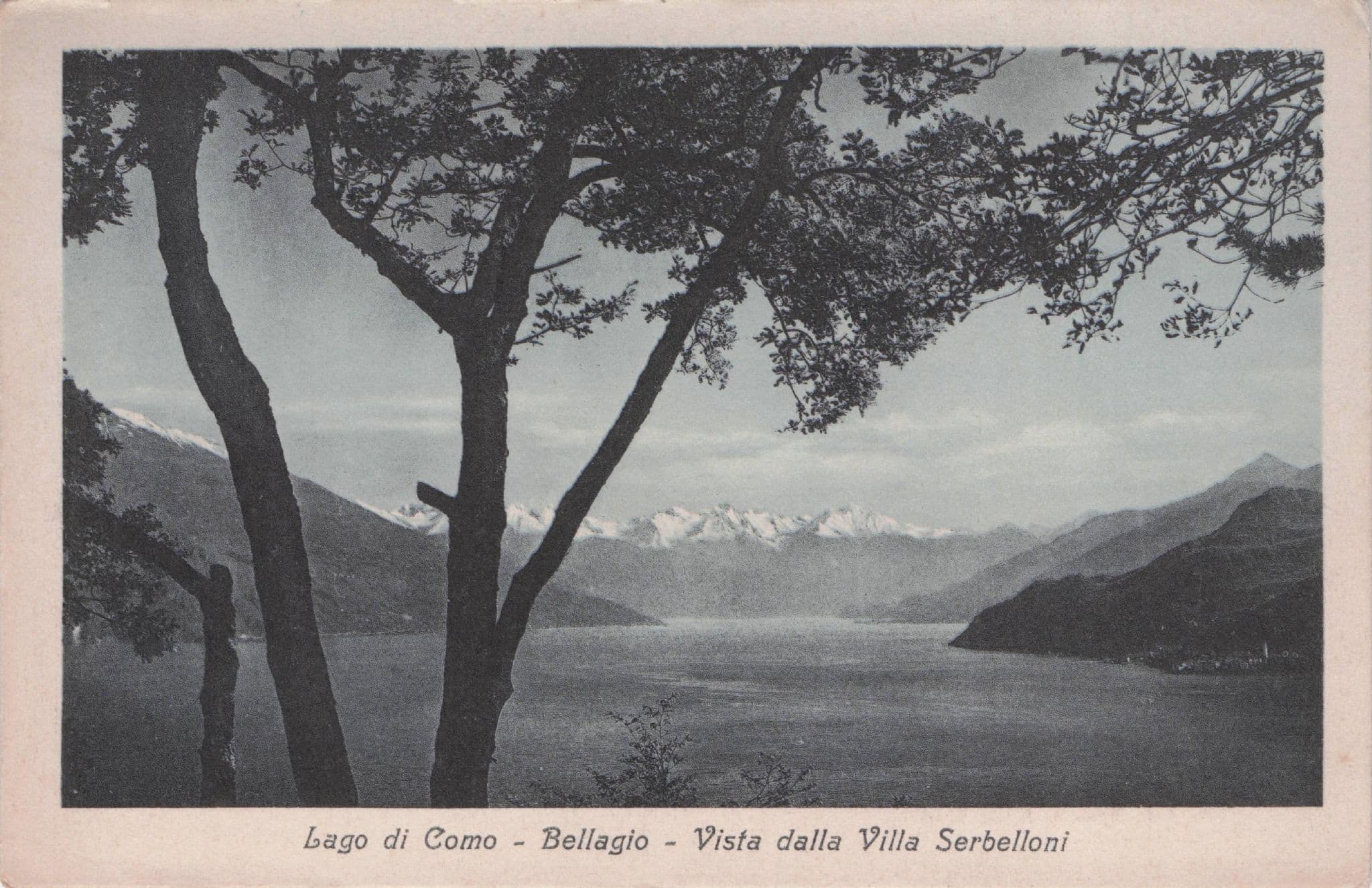 Bellagio Lago Di Como at Dusk Stunning Italian Old Postcard