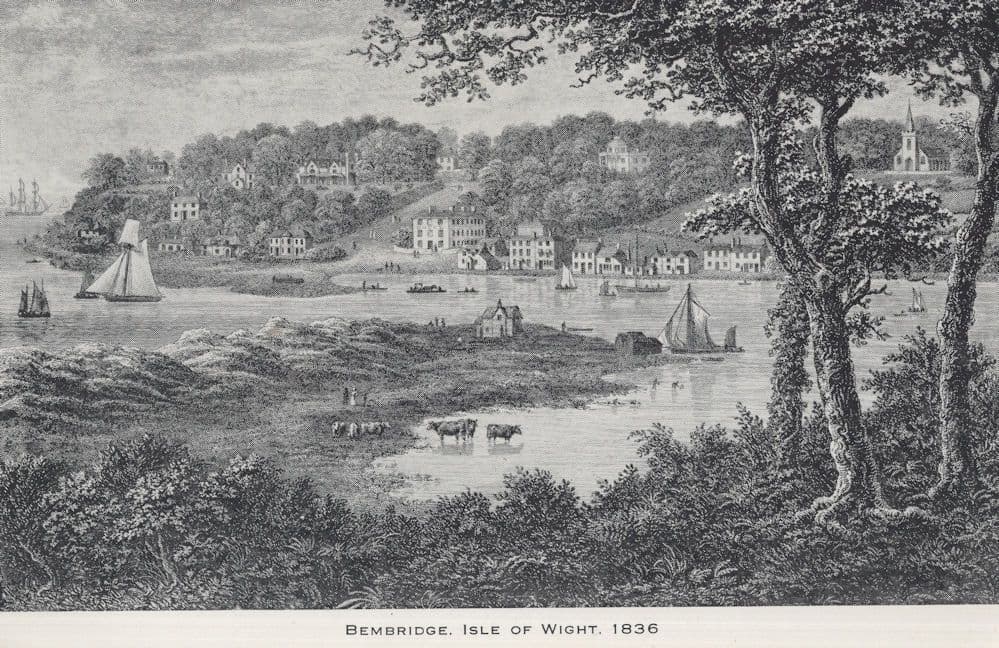 Bembridge Isle Of Wight Victorian Painting Spithead Hotel Old Postcard