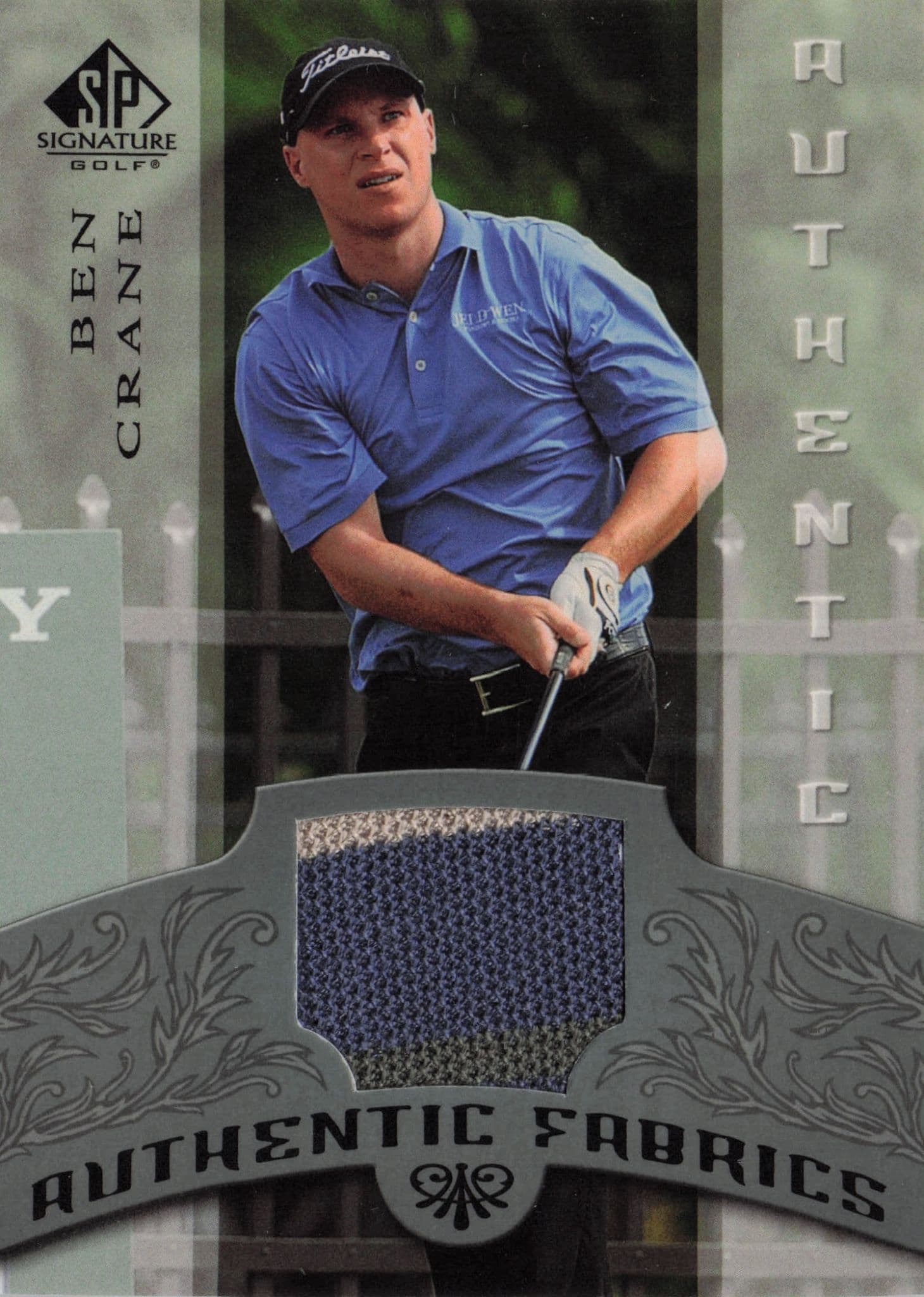 Ben Crane Authentic Fabrics 2005 SP Upper Deck Real Golf Shirt Card