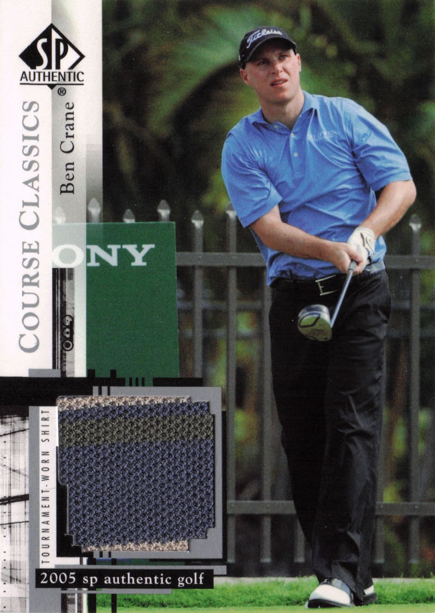 Ben Crane Course Classics 2005 Golf SP Upper Deck Worn Shirt Card