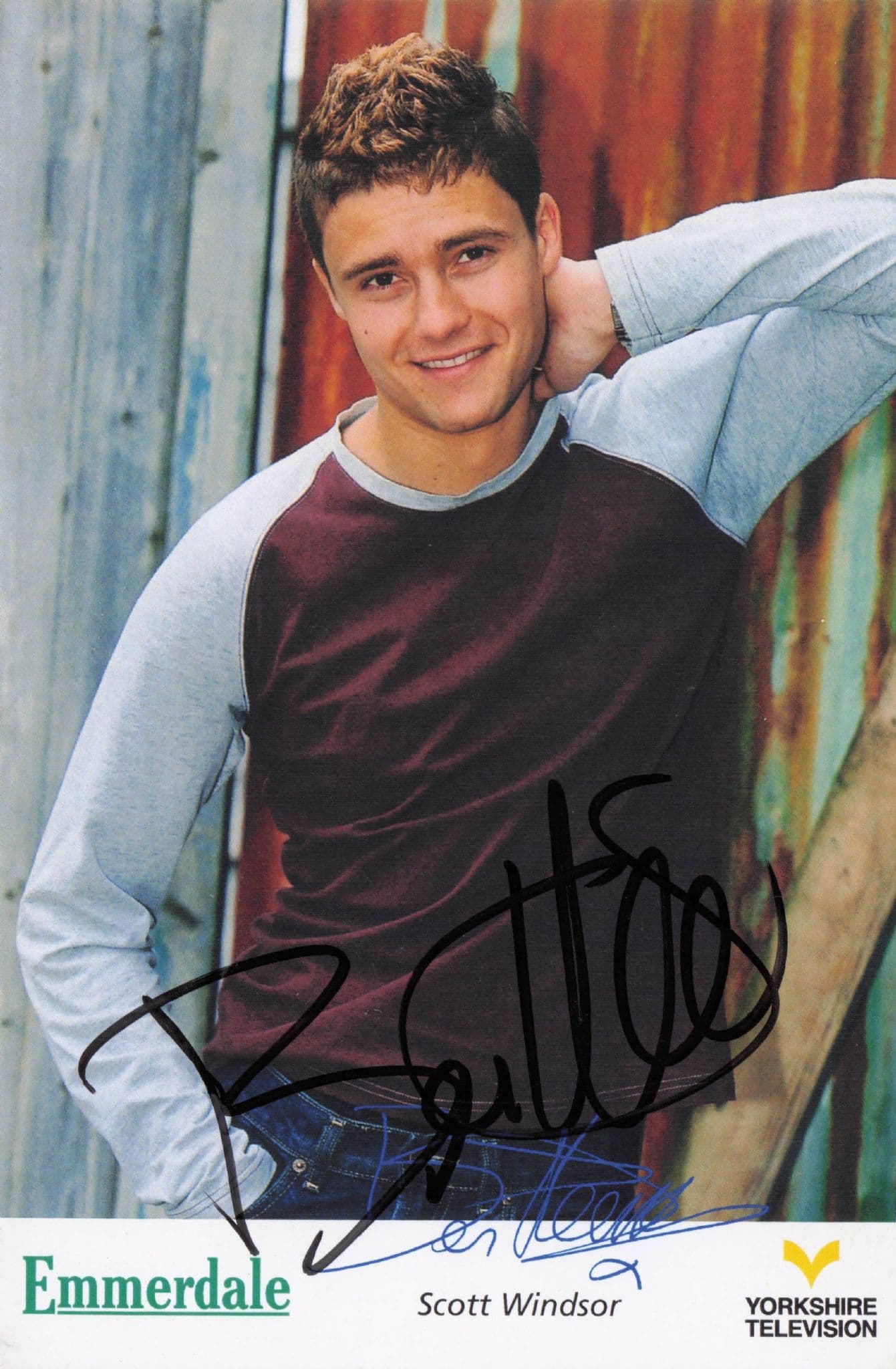 Ben Freeman as Scott Windsor Emmerdale Hand Signed Cast Photo
