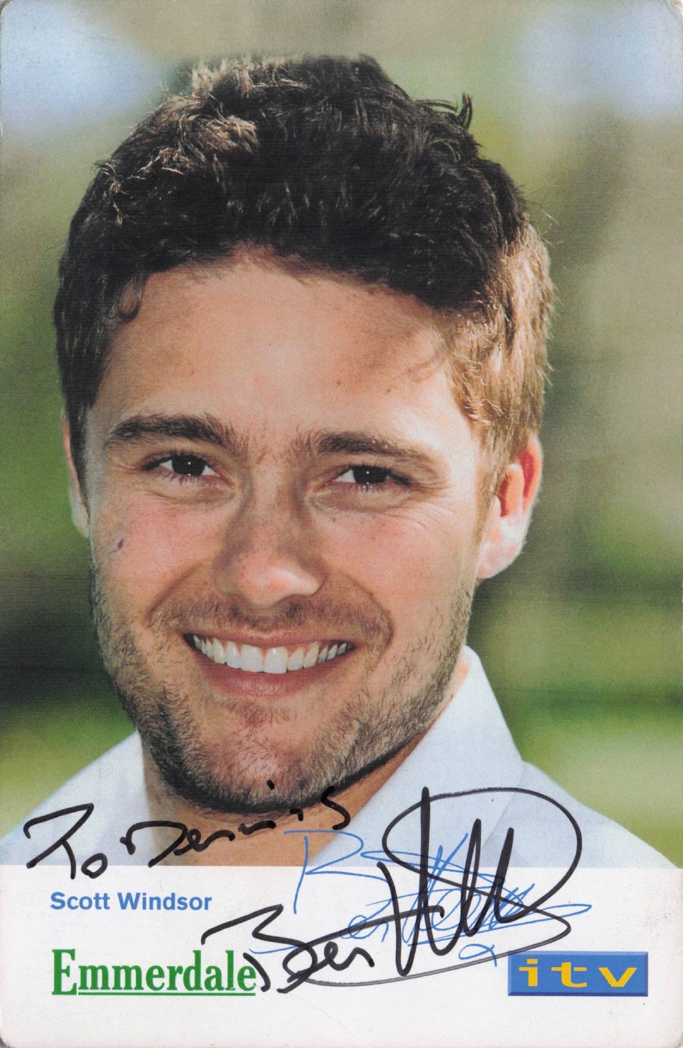 Ben Freeman Scott Windsor Emmerdale Hand Signed Cast Photo