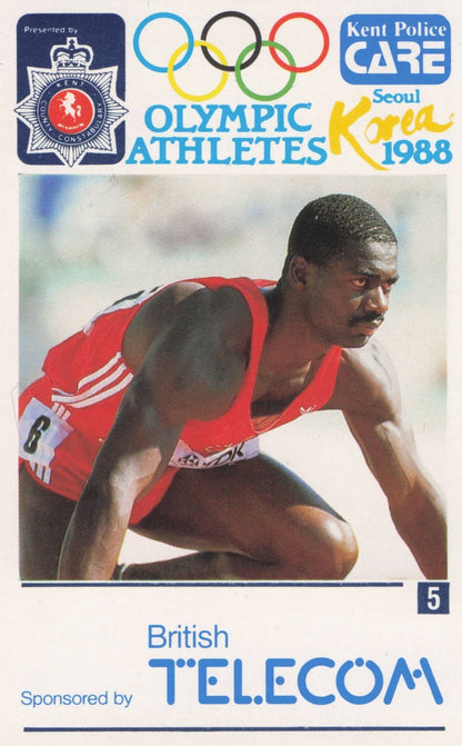 Ben Johnson Canada Athletics Olympics 1988 Rare Police Trade Photo Card