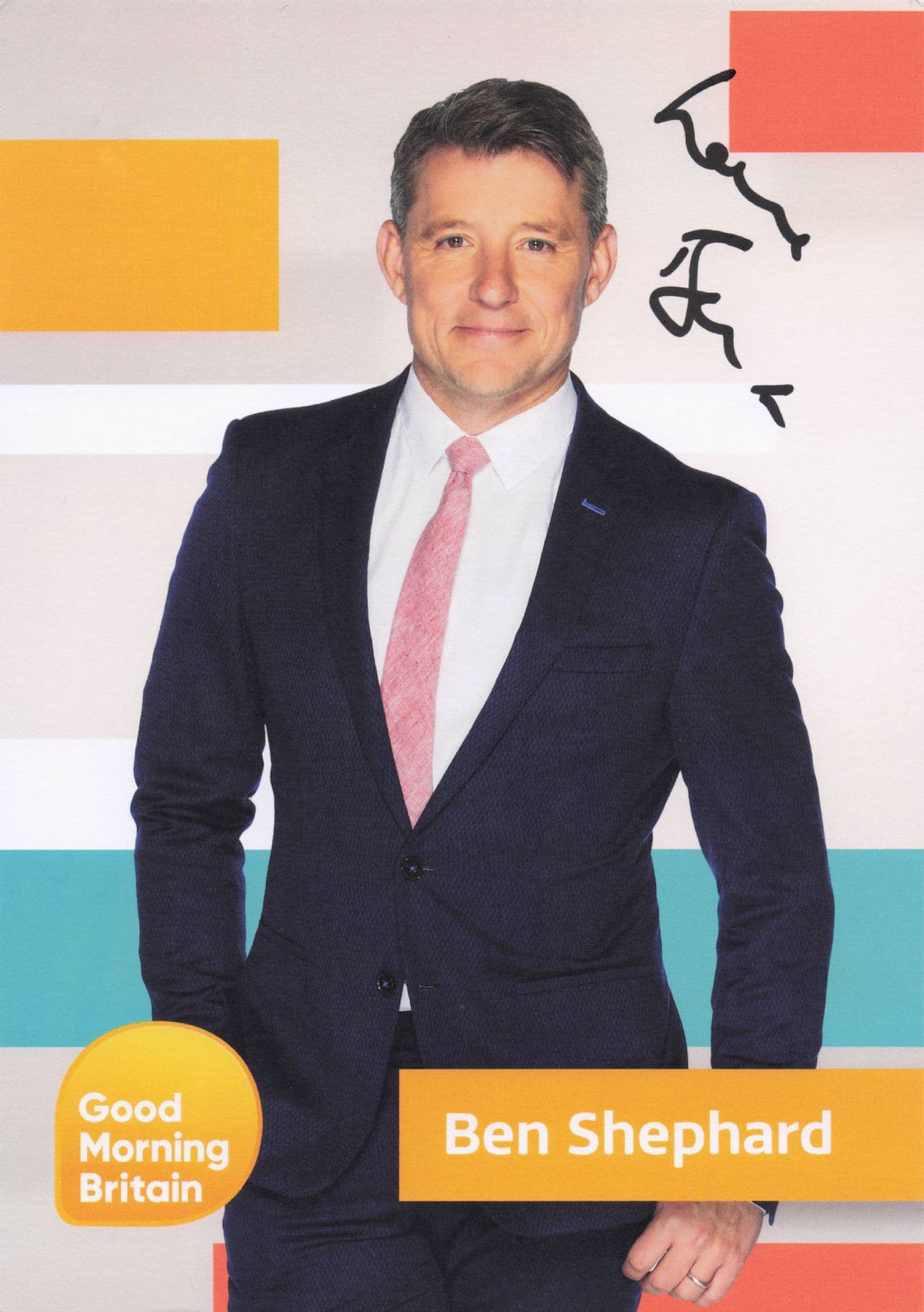 Ben Shephard Good Morning Britain Large 8x6 Hand Signed Photo