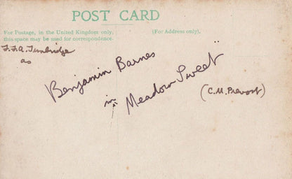 Benjamin Barnes Prevost in Meadow Street Reading Theatre Play Antique Postcard