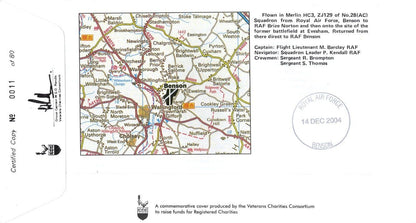 Benson Oxford RAF Station CW Dixon Hand Signed Map LTD TO 80 FDC