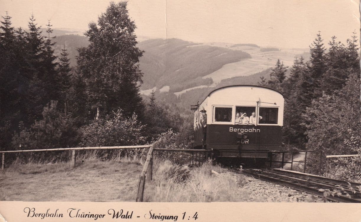 Bergbahn German Train Thuringer Wald Real Photo Postcard