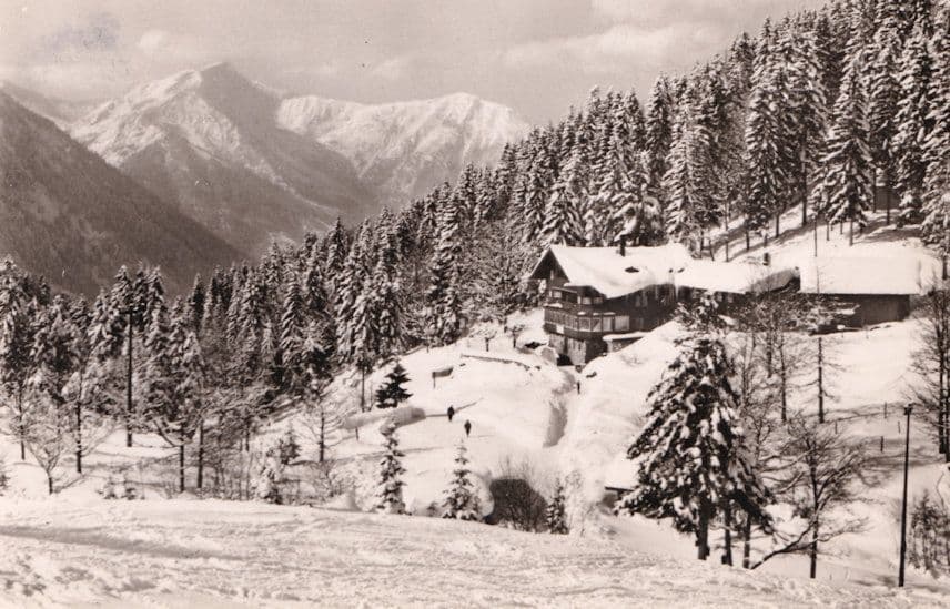 Berghotel Sudelfeld In Winter German Vintage Real Photo Postcard