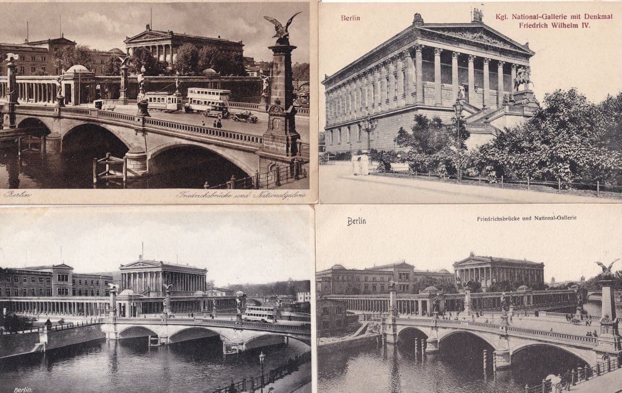 Berlin National Gallery 4x Antique Postcard s